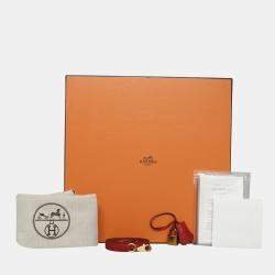 Hermes Kelly 28 Red Clemence Leather Bag