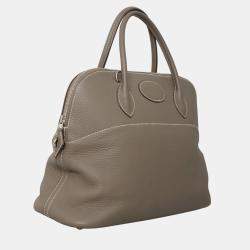 Hermes Bolide 35 Etoupe Clemence Leather  Bag