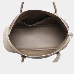 Hermes Bolide 35 Etoupe Clemence Leather  Bag