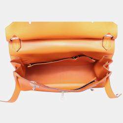 Hermes Jypsiere 34 Orange Clemence Leather Bag