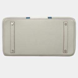 Hermes Birkin 35 Club Gris Perle Lizard Leather Bag