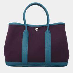 Hermes Canvas Garden Party 30 Bag