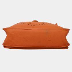 Hermes Evelyne GM Orange Leather Bag