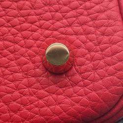 Hermes Picotin Lock 22 Rouge Ladue Taurillon Clemence Leather Tote Bag