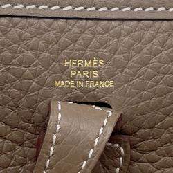 Hermes Evelyne Amazon Long Etoupe/Blue Indigo Taurillon In Clemence Size TPM