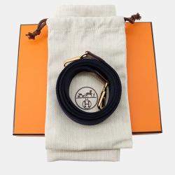 Hermes Evelyne Amazon Long Etoupe/Blue Indigo Taurillon In Clemence Size TPM