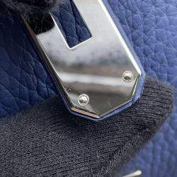 Hermes Kelly Retourne Blue Brighton Taurillon Clemence Size 28