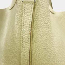 Hermes Picotin Lock 22 Jaune Milton Taurillon Clemence Leather Tote Bag