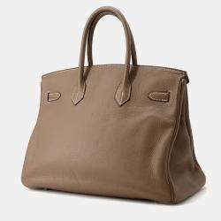 Hermes Birkin Etoupe Taurillon Clemence Size 35