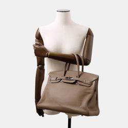 Hermes Birkin Etoupe Taurillon Clemence Size 35