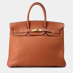 Hermes Birkin Orange Taurillon Clemence Size 35