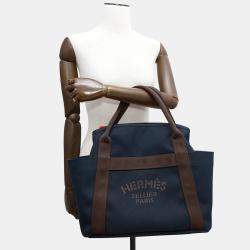 Hermes Sucked Pansage Groom Navy/Feu Canvas
