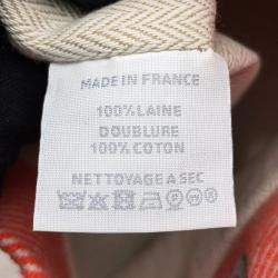 Hermes Epope Duffle Bag Drawstring Bag Orange Wool