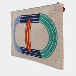 Hermes Neoban Mayon Maran Marine/Brique/Aqua Cotton Size Gm