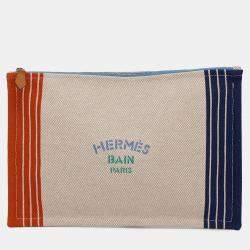 Hermes Neoban Mayon Maran Marine/Brique/Aqua Cotton Size Gm