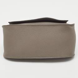 Hermes Etain Taurillon Clemence Leather Palladium Finish Jypsiere 28 Bag