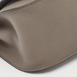 Hermes Etain Taurillon Clemence Leather Palladium Finish Jypsiere 28 Bag