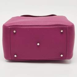 Hermes Tosca Taurillon Clemence Leather Palladium Finish Lindy 34 Bag
