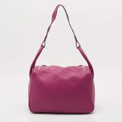 Hermes Tosca Taurillon Clemence Leather Palladium Finish Lindy 34 Bag