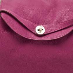 Hermes Tosca Taurillon Clemence Leather Palladium Finish Lindy 34 Bag