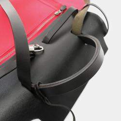 Hermes Airbag Zip PM Rose Extreme Handbag Toile Officier Vache Hunter Pink Black