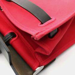 Hermes Airbag Zip PM Rose Extreme Handbag Toile Officier Vache Hunter Pink Black