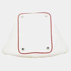 Hermes Picotin PM White Red Togo Bag 