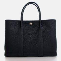 Hermes  Garden Party 30 Black Negonda Bag