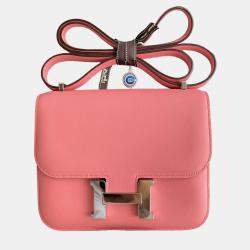 Hermes Constance 19 Rose Lipstick Swift Leather Bag