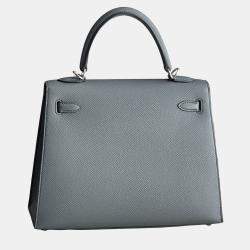 Hermes Kelly 25 Almond Green Palladium Hardware Epsom