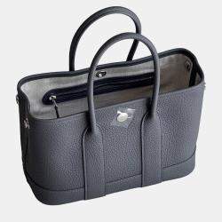 Hermes Mini Garden Party 85 Slate Grey All Leather
