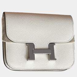 Hermes Constance Slim Cream White Epsom