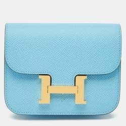 Hermès Celeste Epsom Leather Constance Slim Wallet