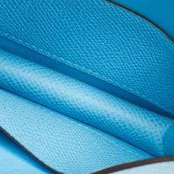 Pre Owned Hermès Celeste Epsom Leather Constance Slim Wallet