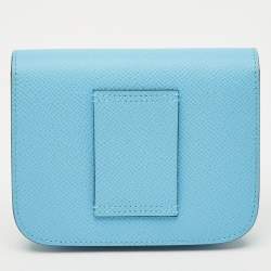 Pre Owned Hermès Celeste Epsom Leather Constance Slim Wallet