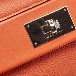 Hermes Terre Battue/Rose Confetti Togo and Swift Leather Palladium Finish 24/24 29 Bag
