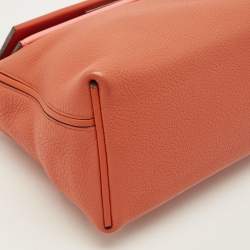 Hermes Terre Battue/Rose Confetti Togo and Swift Leather Palladium Finish 24/24 29 Bag