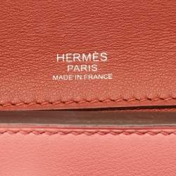 Hermes Terre Battue/Rose Confetti Togo and Swift Leather Palladium Finish 24/24 29 Bag
