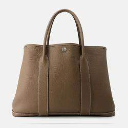 Hermes Garden Party  PM Etoupe Negonda Leather Bag 