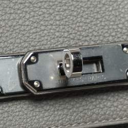 Hermes Griss Mouette Togo Leather Palladium Finish Birkin 30 Bag
