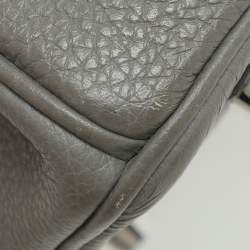Hermes Griss Mouette Togo Leather Palladium Finish Birkin 30 Bag