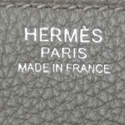 Hermes Griss Mouette Togo Leather Palladium Finish Birkin 30 Bag