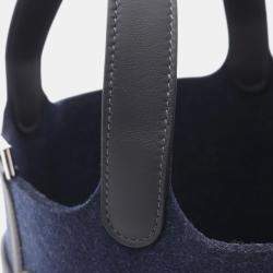 Hermes Picotin Lock PM Go Team  Caban Blue W Swift Feutre Nuit Handbag 