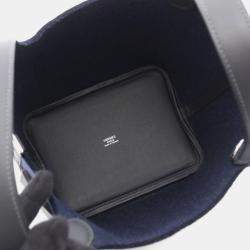 Hermes Picotin Lock PM Go Team  Caban Blue W Swift Feutre Nuit Handbag 