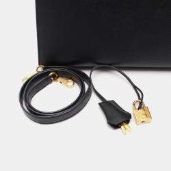 Hermes Kelly 32 Black A Epsom Leathe Inside Stitched r Bag