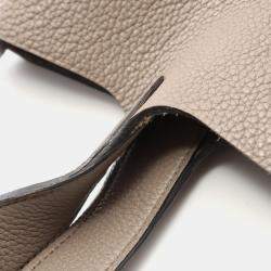 Hermes Picotin Lock Gray Brown D Taurillon Clemence Leather Bag