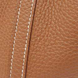 Hermes Picotin Gold B Taurillon Clemence Leather Bag