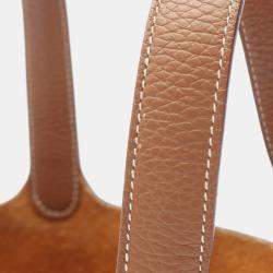 Hermes Picotin Gold B Taurillon Clemence Leather Bag