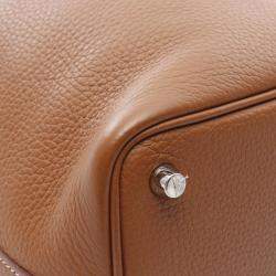 Hermes Picotin Gold B Taurillon Clemence Leather Bag