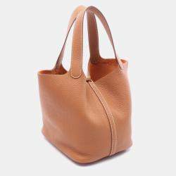 Hermes Picotin Lock Gold  W Taurillon Clemence Bag